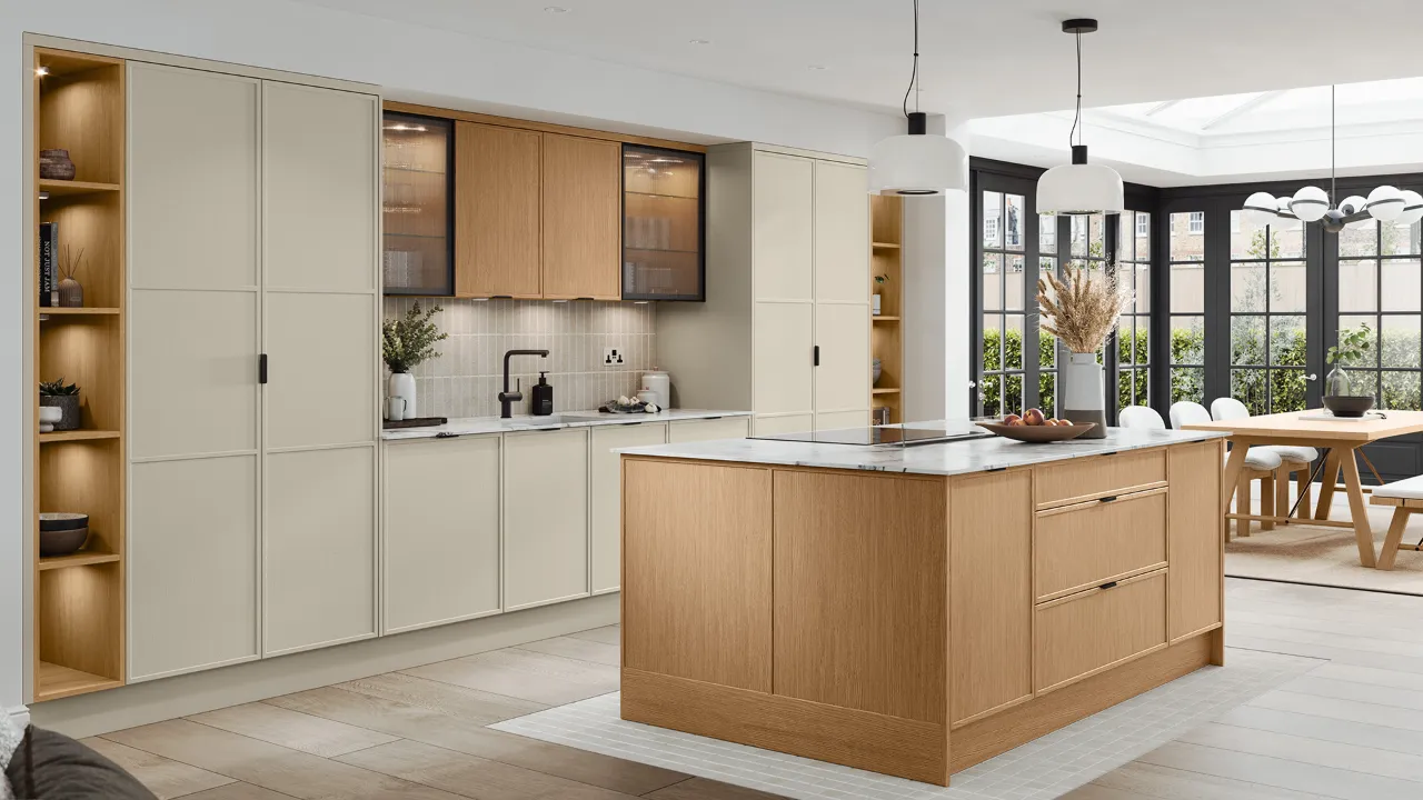 Regent micro thin-frame fitted shaker kitchen by Accolade Kitchens